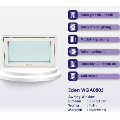 JENDELA EDEN ALUMUNIUM WGA0805 WHITE